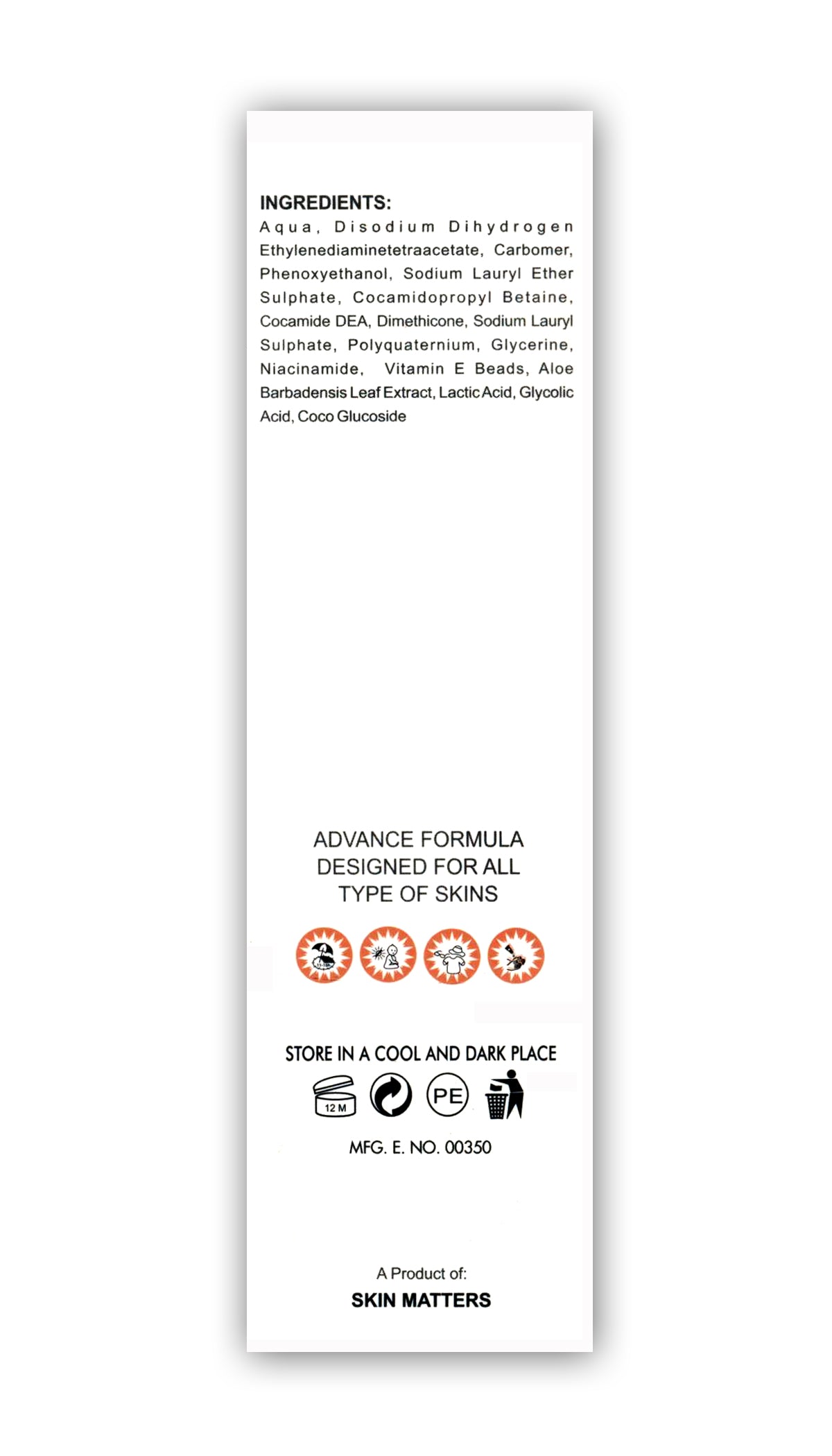 Pigment-Free Skin Whitening Face Wash